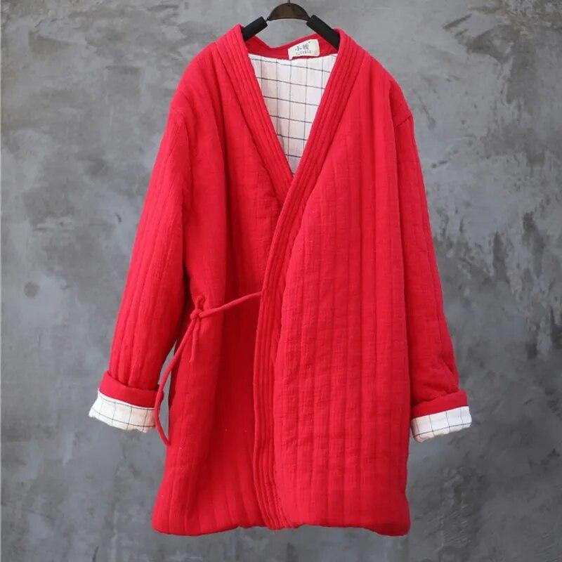 

Johnature женские парки с поясом в китайском стиле с v-образным вырезом и длинными рукавами плюс хлопковые пальто однотонная одежда зимние винтажные парки One Size красный