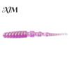 Bass Fishing Lures 50Pcs Bionic Worm Soft Bait, 40MM/0.37g 50MM/0.45g Artificial Lure with Needle Lightweight Baits Tail, Swim for Freshwater