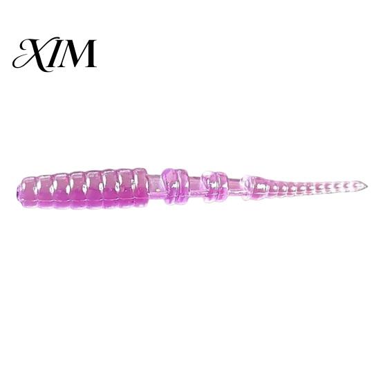 Bass Fishing Lures 50Pcs Bionic Worm Soft Bait, 40MM/0.37g 50MM/0.45g Artificial Lure with Needle Lightweight Baits Tail, Swim for Freshwater