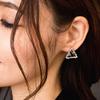 Artemis Classic Lucifer Triangle Earrings (ac-ace0148) - Silver Accessories for Men and Women, Brand Jewelry, Silver, Size 25