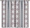 Tribal Geometric Pattern Curtains,Traditional Southwestern Style Aztec Window Treatments for Bedroom Living Room,Minimalist