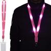 Worker Cruise Lanyards Keychain ID Badge Case Flashing Lanyards Card Holder LED Light Up Neck Strap