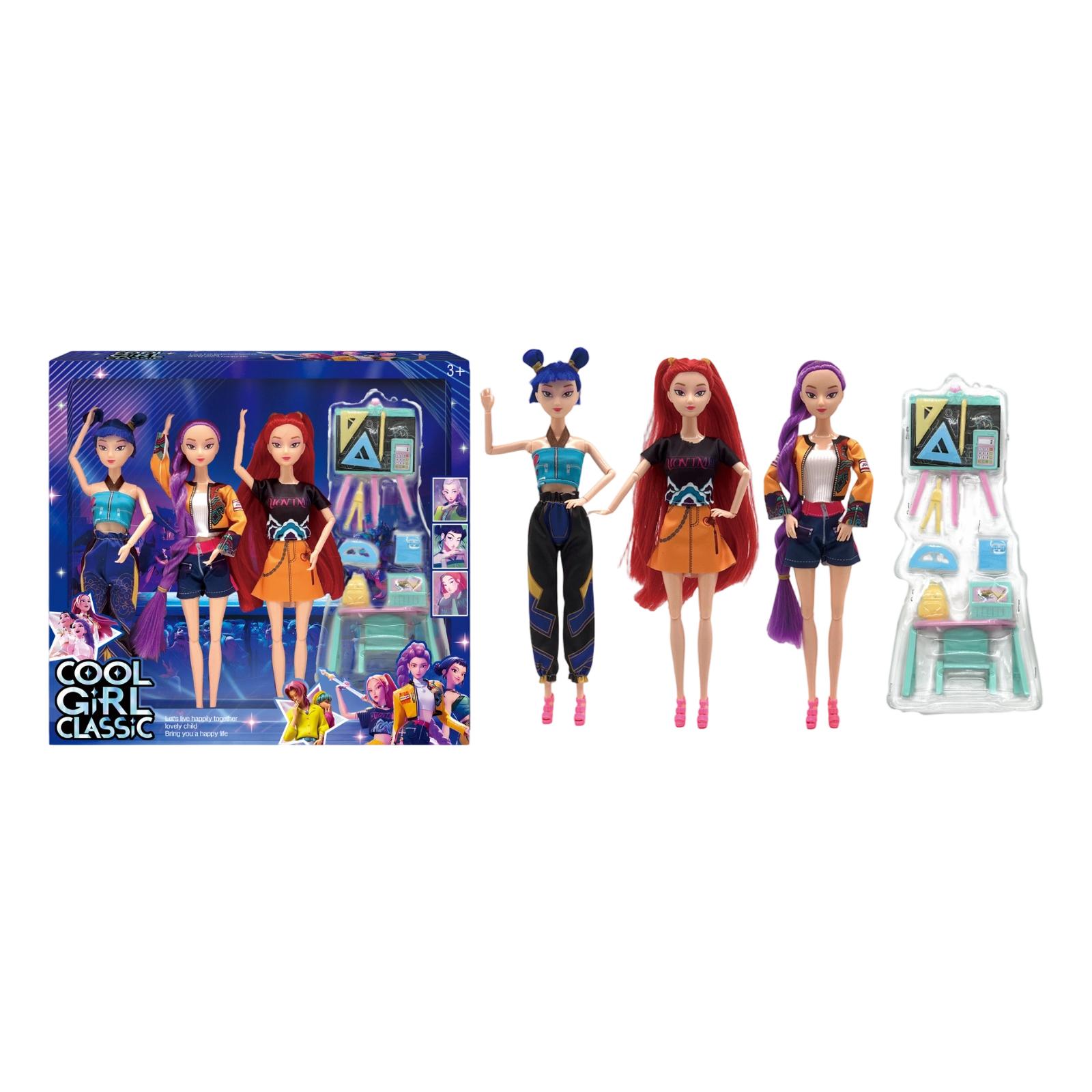 

Коллекция модных пластиковых кукол с уникальными стильными нарядами и красочными прическами. Идеальный подарок для детей, чтобы и творить. One Size