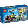 LEGO City Rescue Helicopter Transport Truck 60343, a toy block gift for boys and girls ages 5 and up.