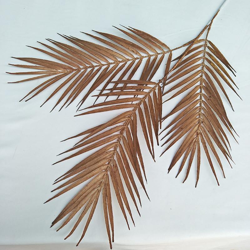 Artificial Plastic Palm Leaves Three Pronged Greenery Wedding Props Photography