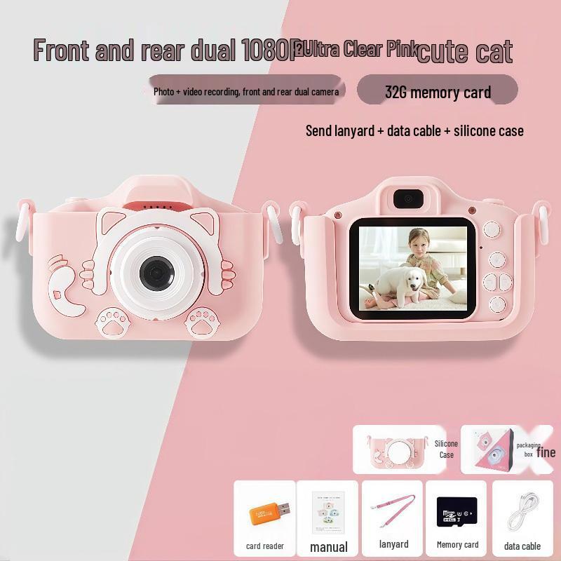 Kids' Dual-Lens HD Camera for Photos & Videos - Ideal Birthday Gift for Girls, Campus X2-M