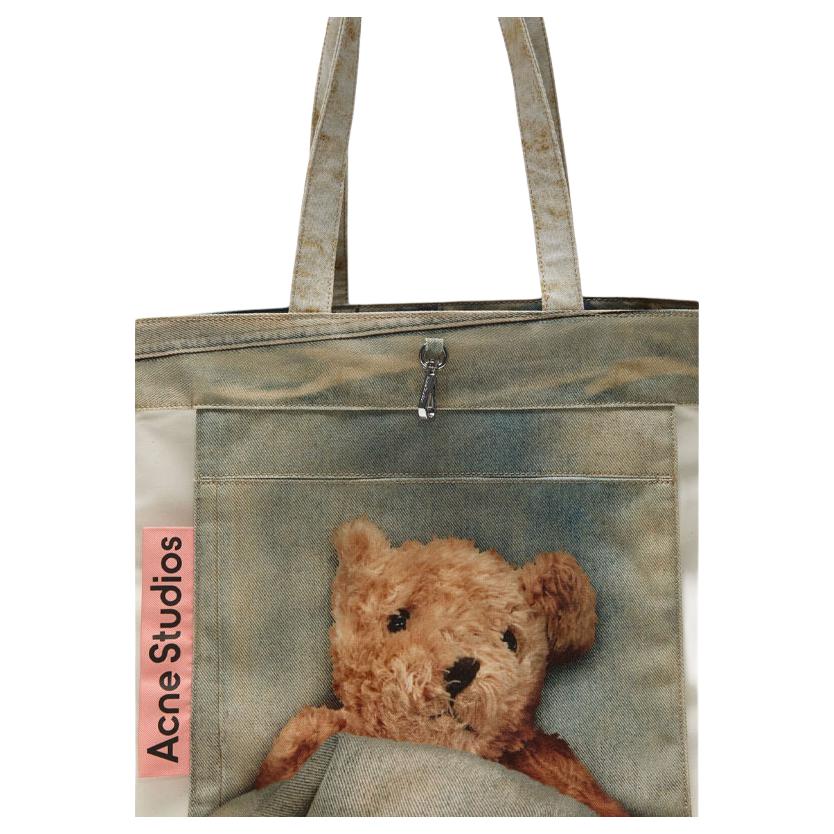 Acne Studios Logo Embossed Design Tote Bag Unisex Tote Bags Blue C10287863