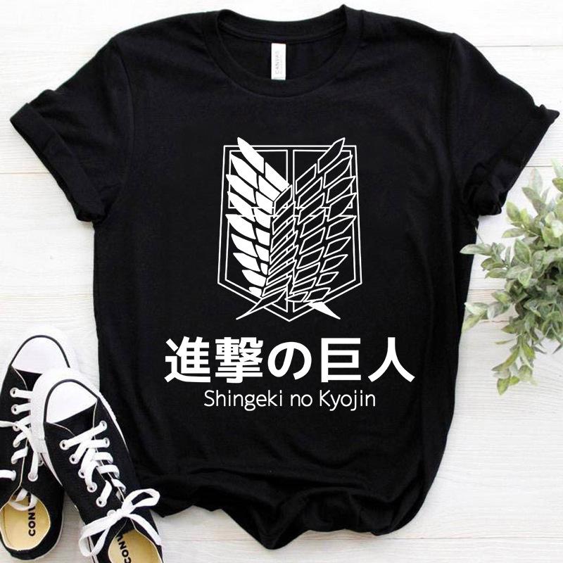 Attack the giant manga summer new fashion breathable couple student round neck short-sleeved Anime T-shirt