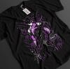 Anime Solo Leveling Sung Jinwoo Cool Armor Black TShirt Size S4XL