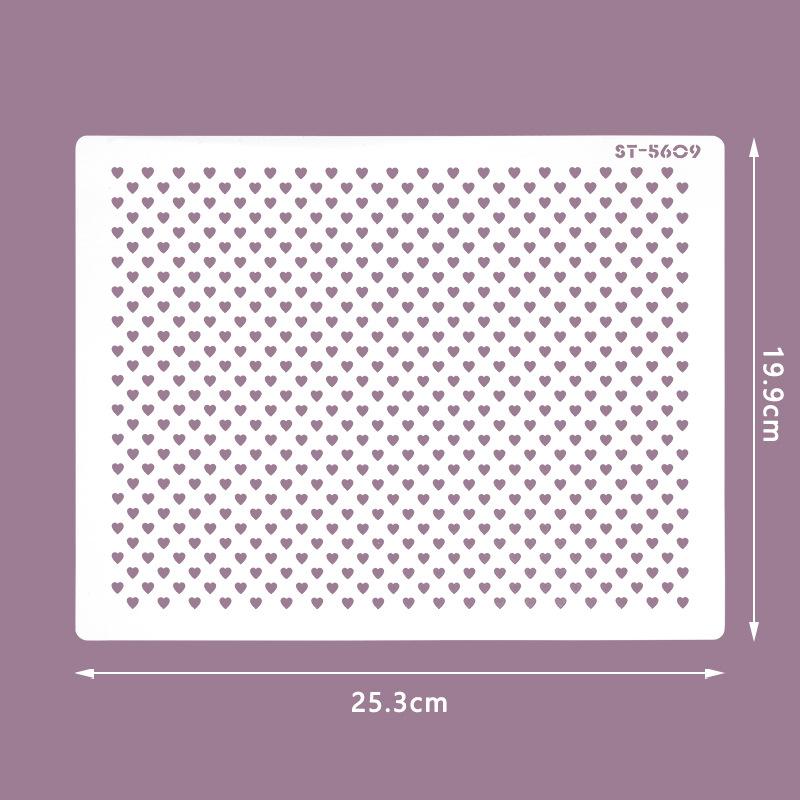 Cake Printing Template, Hollow Plastic Spray Pattern Mold, DIY Powder Sieve, Baking Decoration, Cake Lace Mounting Tool