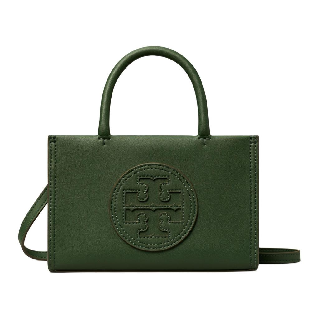 Tory Burch Ella Bio Magnetic Snap Adjustable Detachable Shoulder Strap Tote Bag Shopping Bag Crossbody Handbag Mini Women Tote Basil-Green 145613-312
