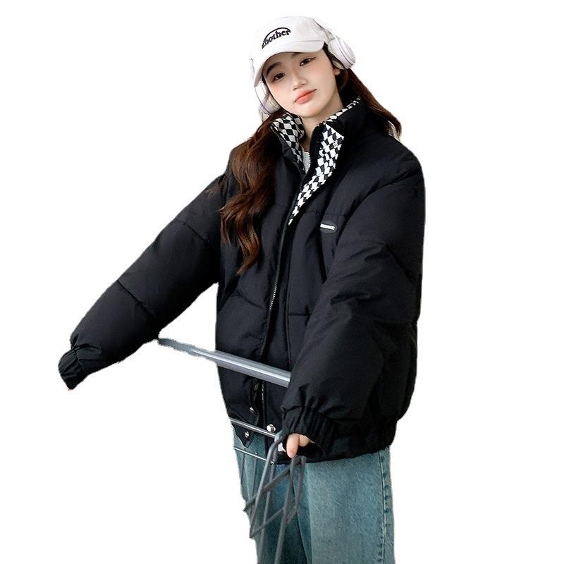 Winter new  women's loose stand-up collar short  jacket thickened bread clothes