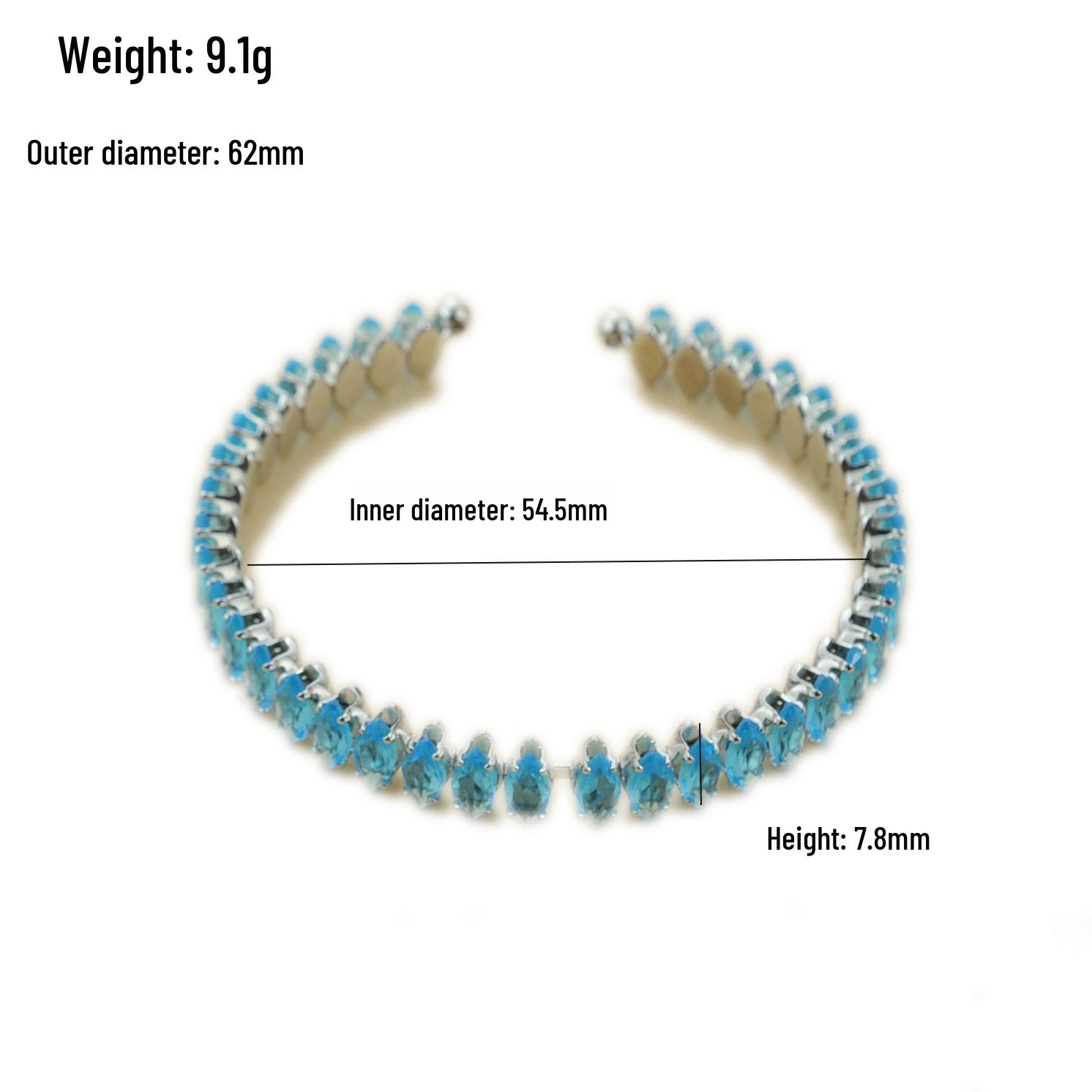Elegant Zircon Inlaid Bracelet | INS Style Women s European & American High-End Rhombus Design