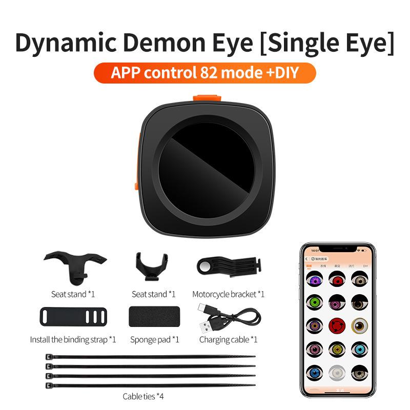 Devil s Eye Lamp Motorcycle Electric Bicycle Rear Light Rear Mirror Modification Eagle Eye LED Dynamic Atmosphere APPControl