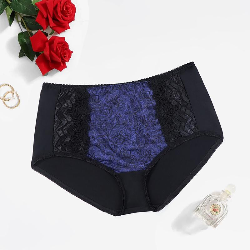 

Женские трусики больших размеров со средней талией, кружевные, с цветочным принтом, большие размеры, трусики, женское нижнее белье 0Xl 1Xl 2Xl 3Xl 4Xl 5Xl 3XL темно-синий