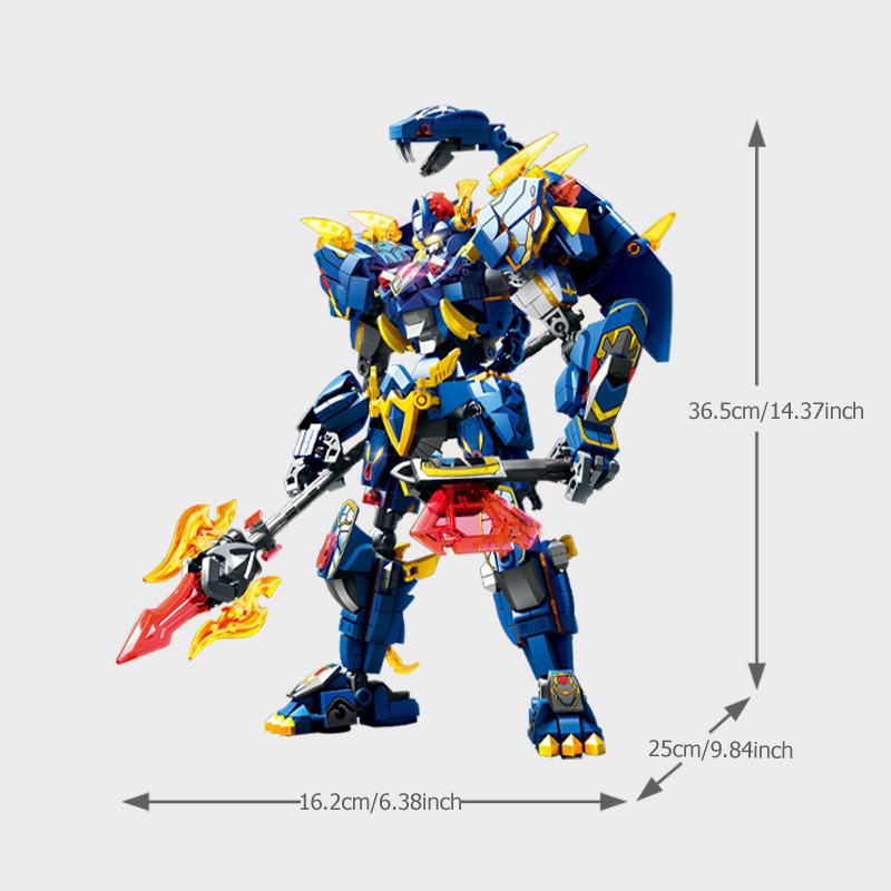 799pcs Xuanwu Magic Armor Model Building Blocks MOC Animal Turtles Transforming Mecha Assembly Bricks Boys Toys Kids Gifts