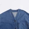Women's Fashion Collar Off Shoulder Denim Shirt