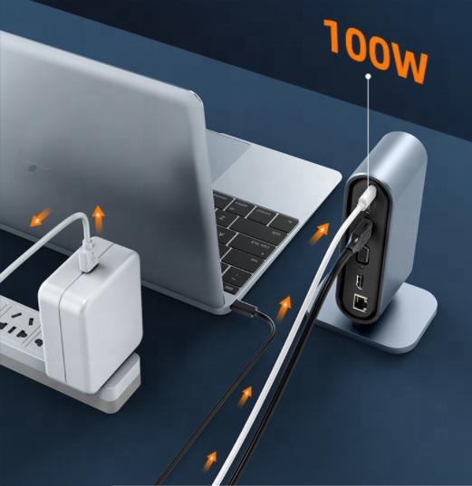 12 in 1 HUB Type C to Multi 4KHD RJ45 VGA 4 USB 3.0 PD Power Adapter Docking Station Desktop Portable