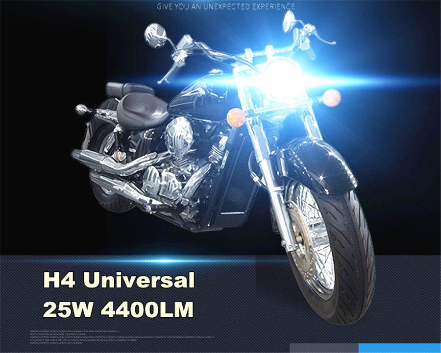 1 Set H4 9003 HB2 Hi-Lo Beam Car LED Headlight Bulbs 25W + 25W 4400LM 6000K Auto Motorcycle Car Headlamp Fog Light Bulb DC 12V