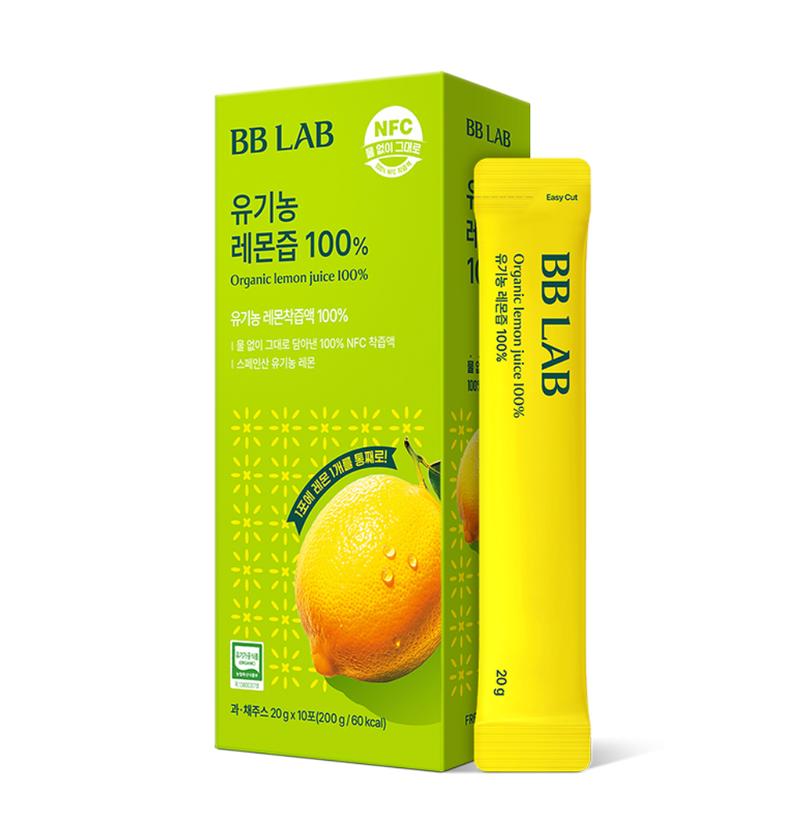 BB LAB Pure Organic Lemon Juice 100% 10 sticks / KBeauty, Korean Supplement, Nutritional Supplement