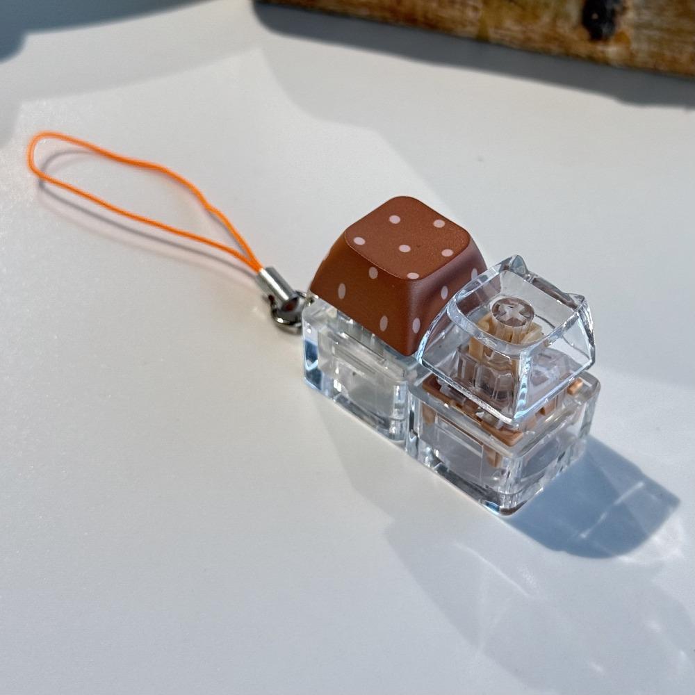 Transparenter Basis Fidget Schlüsselanhänger Würfel Tastenkappe Clicker Anhänger Druckspielzeug Tägliches Mitführen