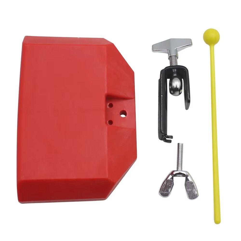 Blue Red Drum Clapper Jazz Style Drum Jam Block Durable Drum Bell Set Drum Parts