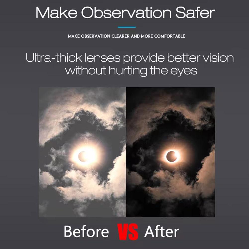 1pc Solar Eclipse Glasses Solar Eclipse Glasses Protect Eyes Anti-UV Viewing Glasses Safe Shades Observation Solar Glasses
