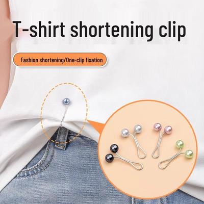 Regulowany metalowy klips T-shirt z klamrą podkreślającą talię i skróconym dołem