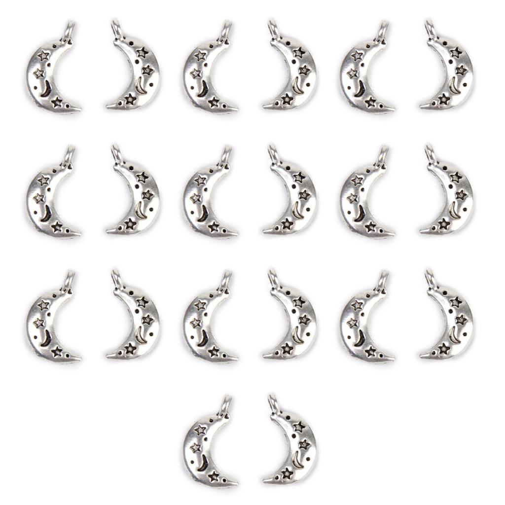 

20шт антикварные серебряные подвески с подвесками в виде луны
