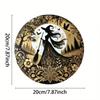 Gothic Witch Floral Metal Tin Sign Halloween Kitchen Wall Decor
