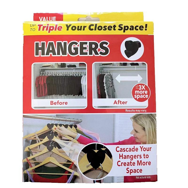 12/24Pcs Clothes Hanger Connector Hooks Heavy Duty Plastic Cascading Clothes Hooks for Space Saving Closet Organizer Hangers