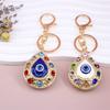 New Fashion Rhinestone Evil Eye Key Wallet Bag Buckles Pendant Car Key Holder Bag Charm