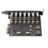Placă adaptor PCI-E la USB 3.0 cu 7 porturi pentru PC desktop - Nu necesită alimentare externă, Chip NEC
