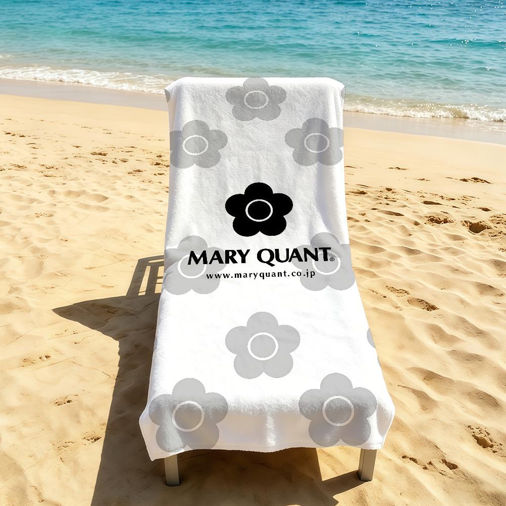M-Mary Q-Quant Fashion Logo Towel For Outdoor Camping Beach Towel Super Absorbent Quick-Drying Summer Towel