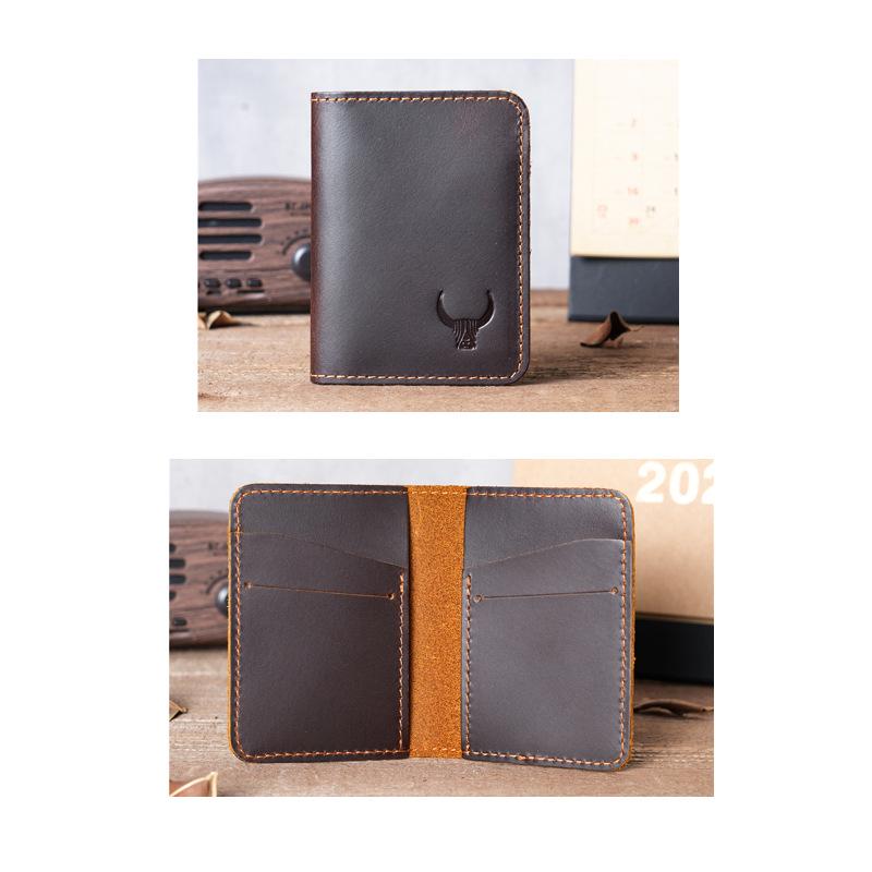 NT Retro Crazy Horse Leather Multi-Card Clutch: Unisex ID & Card Holder Wallet