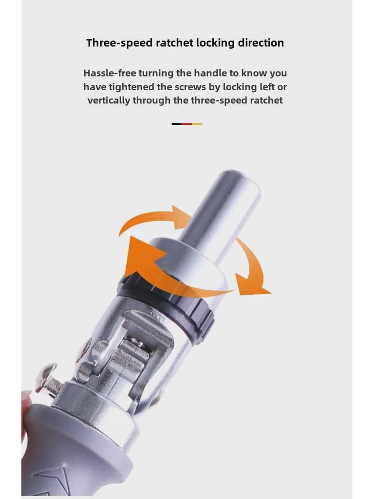 Versatile Multi-Angle Ratchet Screwdriver Set with Cross, Plum, and Hex Bits.