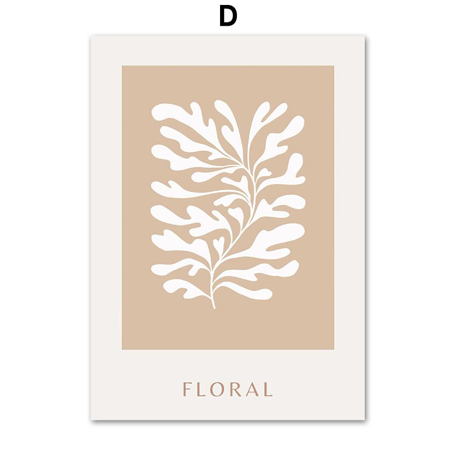 Beige Palm Wave Soft Feather Reeds Lines Nordic Posters Prints Canvas Painting Wall Art Pictures For Living Room Home Decor