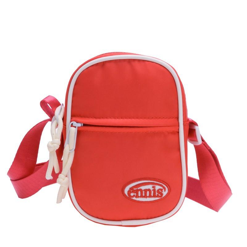 

Kids Single Fashionable Shoulder Bag Cute Solid Color Letter Print Nylon Messenger Bag Perfect For Preschoolers And Use Everyday червоний