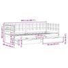 Daybed with Drawers White 80 X 200 Cm Pine Wood