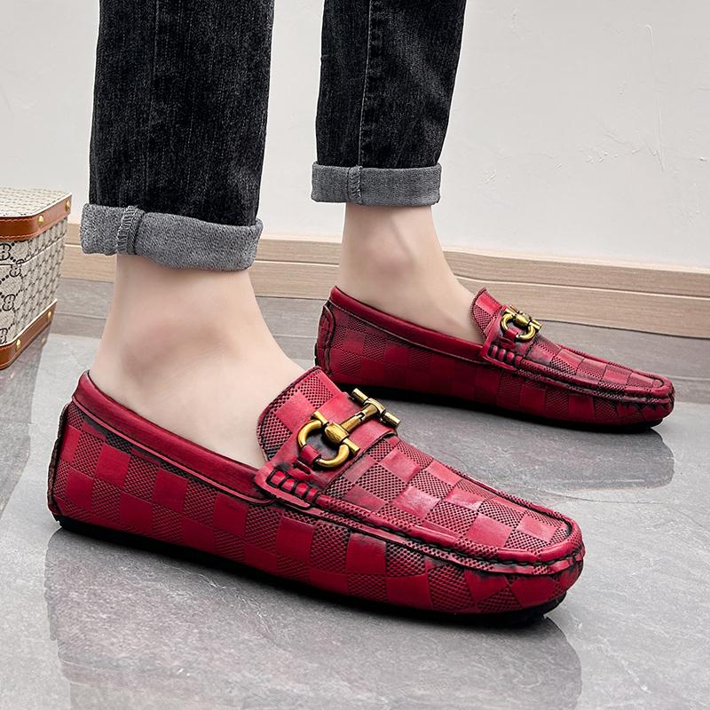 Men’s Moccasins Penny Loafer Driving Shoes Comfort Leather Flats Casual Slip-ons Plus Size Color Shoes for Men