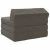 Folding Sofa Bed Light Grey 200 X 70 X 10 Cm Cord Fabric