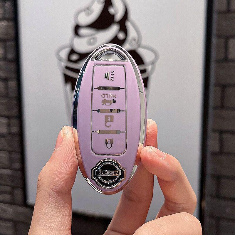TPU Key Cover for Nissan Models: Sylphy, X-Trail, Teana, Qashqai, Tiida, Terra - Hot-Selling Car Shell.