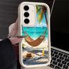 Phone Case for Samsung Galaxy A17 A16 A15 A14 A13 Summer Beach Sea Palm Tree Vacation A56 A36 A26 A55 A35 A25 A54 A34 A24 A53 A3