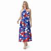 Family And Parent-child Outfits - Casual Vacation Independence Day Printed Women's Skirts, Men's Shirts Summer Suit