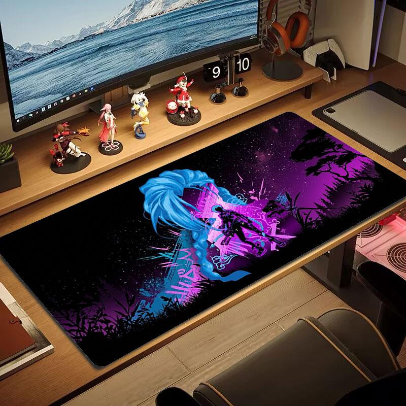 Cyberpunk Warrior Large Size Mouse Pad Large Gaming Table Cushion Nonslip Laptop Tablet Big Mousepad Xxl Mat Mini Pc Playmat With Lock Edge