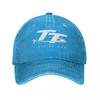 Isle Of Unisex TT Motorcycle Baseball Cap Vintage Distressed Denim Snapback Cap for Unisex Women Outdoor Activities Caps Hat