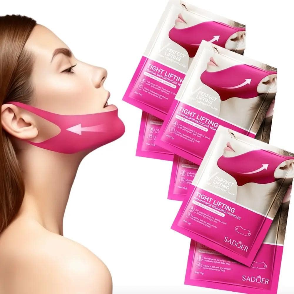 1/3/5pcs V-Shaped Lifting Mask, Moisturizing Brightening Neck Lifting Patch, Firming And Moisturizin