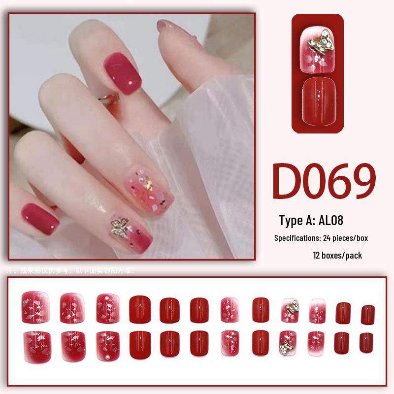 Gradient Foil 3D Butterfly Summer Nail Art Tips