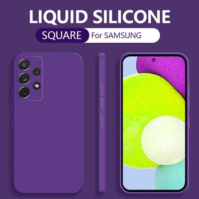 Stoßfeste Flüssigsilikon-Telefonhülle für Samsung Galaxy A53 5g A52s A51 A52 A71 A13 A12 A21s A31 A73 A72 A22 A50 A33 A32 Abdeckung