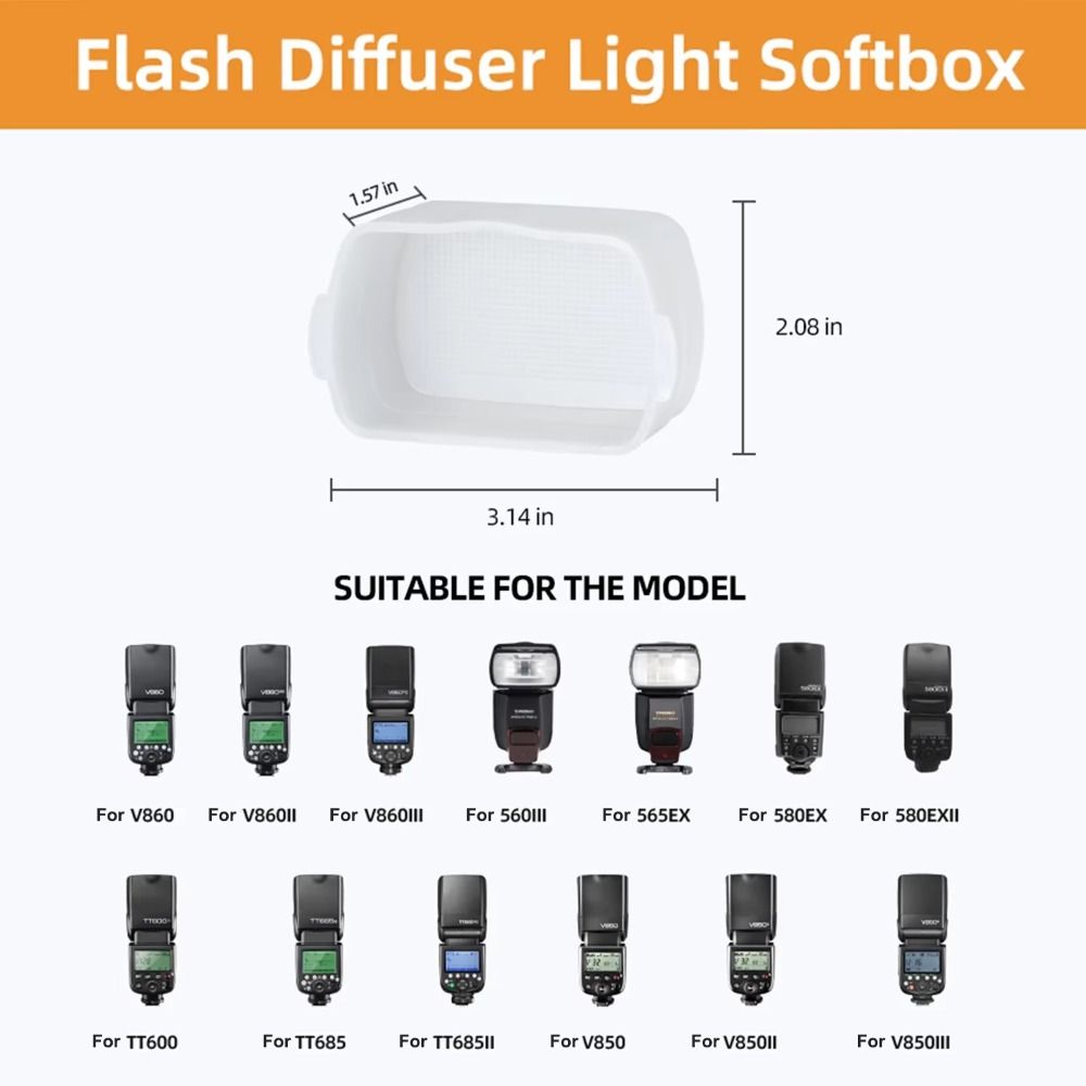 Silicone Light Diffuser Dome Soft Light Cover New Studio Strobe Reflector